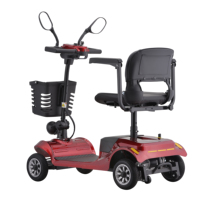 Scooter électrique à quatre roues de 250 W pour adultes avec pneus en PU solides de 8 pouces, phare LED et panier amovible