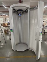 Mesin Tanning Vertikal Premium, Peralatan Tanning Berdiri untuk Pusat Estetika, Klub Kebugaran, dan Studio Perawatan Pribadi