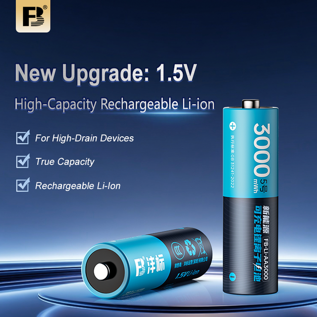 FB Li AA3000mWh 5# Aa Rechargeable Batteries 1.5v Lithium Aa Rechargeable Batteries Aa Rechargeable Batteries Usb c