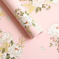 Papier d'emballage floral vintage, imperméable, épaissi, imprimé, à motifs, pour bouquets, cadeaux, matériel d'emballage pour fleuristes