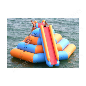 Toboggan pyramidal gonflable pour parc aquatique, mur d'escalade flottant gonflable <span class=keywords><strong>Jungle</strong></span> Joe - Product Image 6