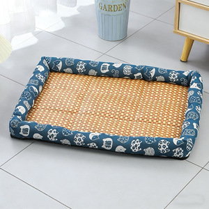 Pet Cooling <b>Mat</b> Rectangle Rattan Dog Bed Summer Cooling Pad For Dogs Hand Washable Polyester Fiber Fill - Product Image 4