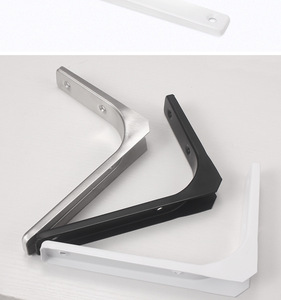 LX CCL Edelstahl Dreieckige Wandmontierte 90-Grad-L-Form Schwebende Regalhalterung Gebogene Halterung - Product Image 2