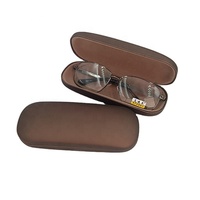 Étui à lunettes en cuir PU et métal, coque rigide, forme ovale ou rectangulaire, boîte de rangement pour lunettes, logo personnalisé, étui à lunettes de soleil multicolores
