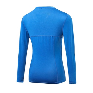 Haut de course à manches longues pour femme, couche de base de compression, coupe ajustée, en Spandex/Polyester, épais et chaud pour l'hiver, pour le cyclisme - Product Image 6