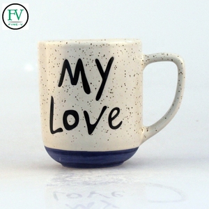 Tasse à café et lait en céramique, grande couleur en <span class=keywords><strong>porcelaine</strong></span> émaillée, logo sculpté en relief - Product Image 3