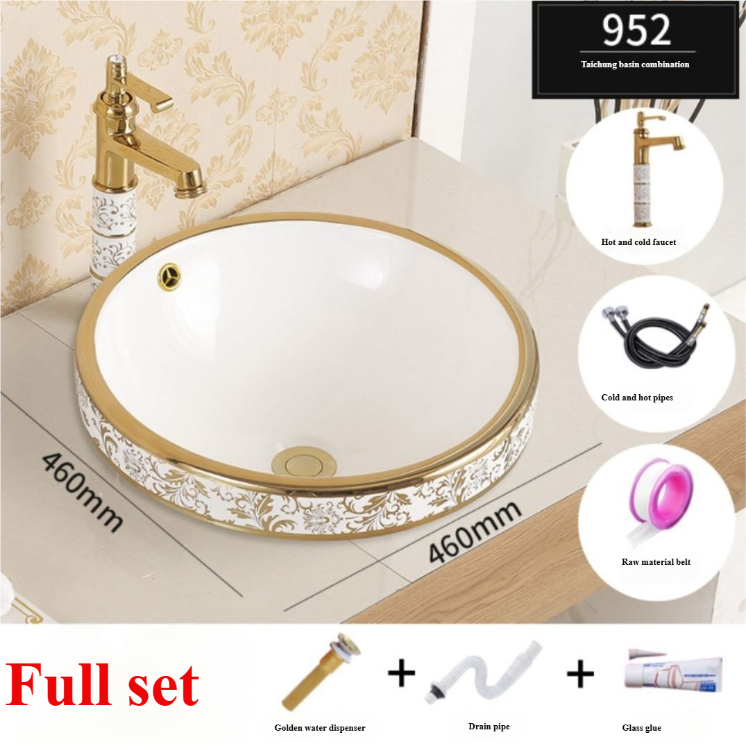 Repas réglé de robinet simple rond de bassin