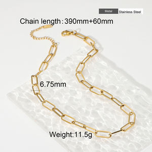 ファッションヒップホップチョーカー ジュエリーチェーンネックレス 14K金メッキ カデナス・クバーナ・デ・オロ フランコ マイアミ ダイヤモンドカット キューバンリンク - Product Image 6