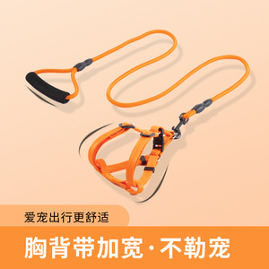 Dog Harness <b>Leash</b> Set Nylon Adjustable For Small Dogs Chest Strap <b>Pet</b> Walking Gear - Product Image 2