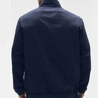Veste coupe-vent légère en nylon pour homme, avec logo personnalisé OEM, tissage doux, fermeture éclair 1/4, coupe ample, avec poches zippées
