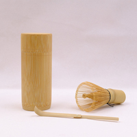 Vente en gros de service à thé Matcha vert fait à la main, outils de fouet en bambou naturel pour Matcha