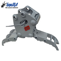 Mini-excavatrice GONGMA de Chine, mini-pelle, pelle agricole avec accessoires, fourches, grappin, moteur, garantie 1 an, ouverture de mâchoire de 1250 mm