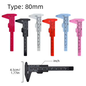 Métrica PMU Mapeo de profundidad Calibrador Vernier ajustable Escala de medición Mini Herramienta de tatuaje de cejas de plástico Regla Oficina portátil - Product Image 2