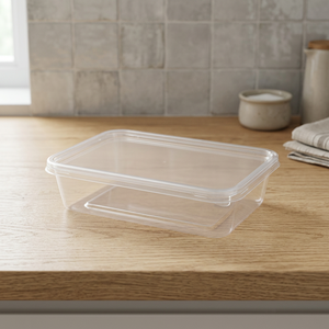 Conteneur de rangement moderne en plastique PP rectangulaire blanc écologique sans BPA de 500 ml, compatible avec le micro-ondes, transparent, pour la cuisine - Product Image 2