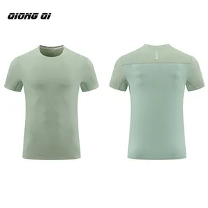 Sport ad asciugatura rapida a maniche corte casual ampio girocollo traspirante tinta unita fitness running sport t-shirt top da uomo
