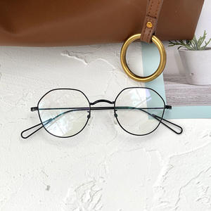 Montures de lunettes ovales en métal tendance V3-1913, anti-UV, anti-lumière bleue, lunettes pour femmes, style rétro irrégulier, monture fine - Product Image 5