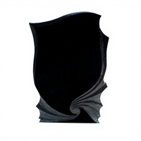 Stèles funéraires en granit noir, pierre naturelle, design américain traditionnel, pour cimetière