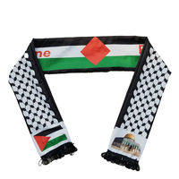 2023 gros conception personnalisée Satin Polyester Palestine écharpe pas cher événements décoration drapeaux et bannières promotionnels