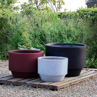 Pots à fleurs carrés en fibre de verre multicolores personnalisables, best-sellers, écologiques, pour jardin extérieur, avec trou de drainage