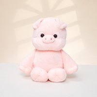 Jouets en peluche Kawaii avec vêtements, adorables peluches panda, renard, chien, éléphant, cochon, poupées de dessin animé habillées, jouets doux avec logo