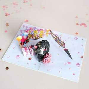 Mèo pop-up thẻ thân thiện với môi chất liệu dễ thương sinh nhật mèo chủ đề món quà sinh nhật Pop Up thiệp chúc mừng cho những người yêu mèo - Product Image 6