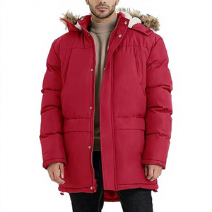 Chaqueta Larga de Invierno para Hombre con Capucha, Abrigo Acolchado Cálido y Resistente al Viento, Diseño Grueso y Duradero, Parka para Clima Frío - Product Image 1