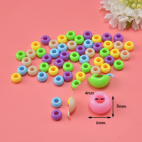 BELLEWORLD accessoires pour enfants européens et américains perruque de cheveux décoration arc-en-ciel coloré gros trou perles pour la fête