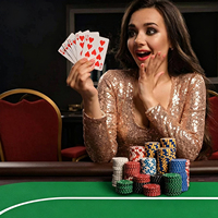 Ensemble de cartes de poker en cuir PU de luxe personnalisé, boîte de rangement pour cartes à jouer double jeu, vente en gros