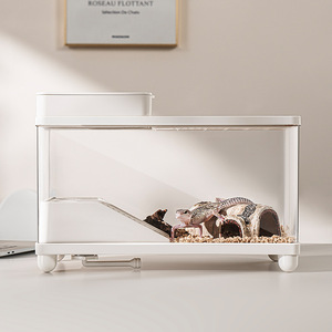 Turtle Tank Rectangular Plastic With Lid Eco-Friendly Home Use Small Reptile Habitat Multi Functional Fish Tank Storage Box - Product Image 3