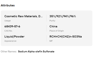 ผงโซเดียมอัลฟาโอเลฟินซัลโฟเนต (AOS) ความบริสุทธิ์สูง 92% CAS 68439-57-6 สารลดแรงตึงผิวประจุลบ วัตถุดิบสำหรับการซักล้างประจำวัน - Product Image 6
