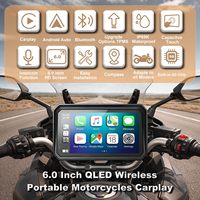 Nouvel écran de navigation pour moto Android 14 de 6 pouces, étanche IP67, IPS pour TPMS, mise à jour OTA, prend en charge CarPlay et Android Auto