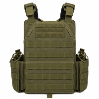 Gilet tactique porte-plaques réglable, sac de poitrine multi-poches, équipement d'entraînement extérieur