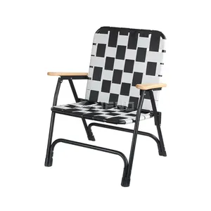 Sillas de Playa Plegables de Aluminio Ligero, Cómodas, con Asa de Madera de Haya Acolchada, Muebles de Picnic para Exteriores, para Parque, Camping, Oxford - Product Image 5