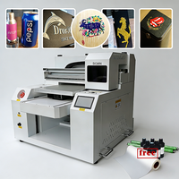 Imprimante UV à plat et UV DTF 2-en-1 4060 la plus vendue pour l'impression numérique d'étiquettes sur bouteilles, verre et cristal