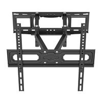 Braket TV Dinding Baja Pabrik OEM 23-65 Inch 45kg Putar Miring 12 Max VESA 400x400mm Penyangga TV