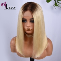 Perruque Bob Lace Front Wig en Soie Droite Hd pour toutes les Femmes, Cheveux Humains, Nouvelle Couleur T4/613