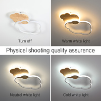 Plafonnier LED moderne de style nordique alimenté par courant alternatif avec contrôle intelligent par application et design créatif inspiré des nuages pour chambres et bureaux