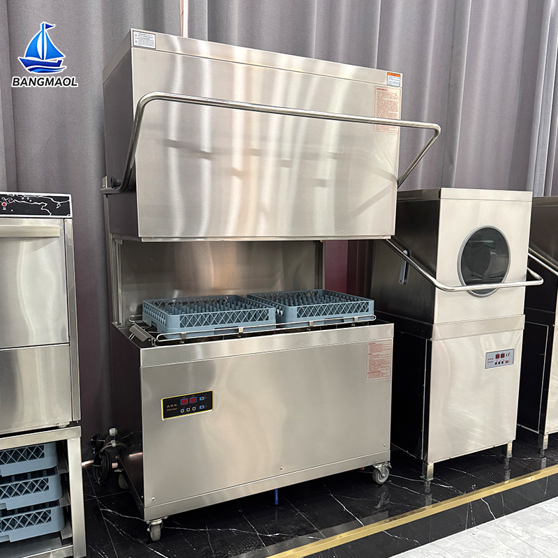 Freestanding Smart Double Basket Dishwasher Digital Plc Control for Hotel Restaurant Industrial Catering Kitchen Equipment