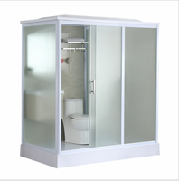 Cabine de douche en verre complète pour salle de bain intérieure, avec plateau de douche