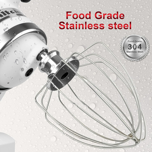 Fouet en acier inoxydable à 6 brins, compatible avec les batteurs <span class=keywords><strong>KitchenAid</strong></span> Tilt Head Mixer K45WW KSM90 KSM150, lavable au lave-vaisselle - Product Image 5