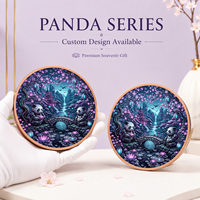 Pièce de monnaie en cuivre pur 999 de 5 oz, style tendance, série Panda mignon, en relief 3D, édition collector couleur, électroplaquée, imprimée UV
