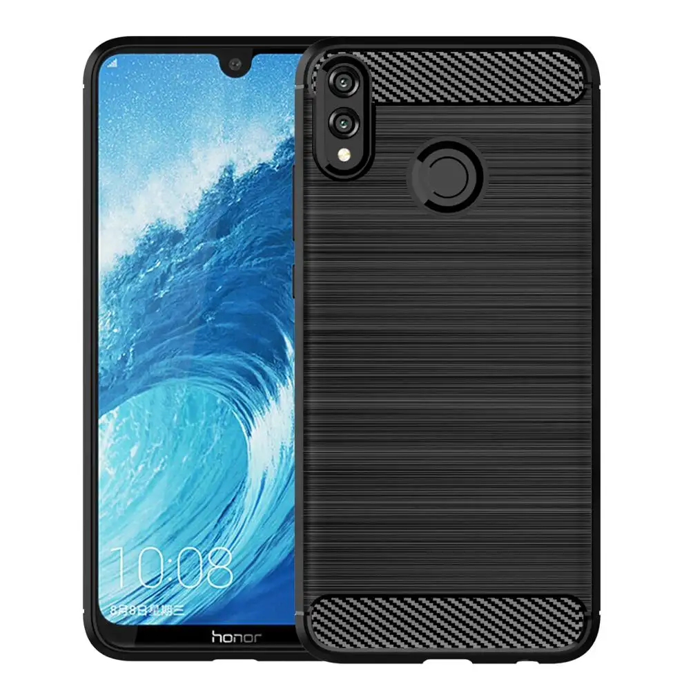 Carbon Fiber Shockproof Soft TPU Back Cover mobile Phone Case For Huawei honor 8x max