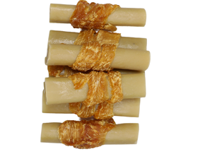 Profesional 10 Mini rollos para masticar carne envueltos en pollo de alta proteína Sin cuero crudo Limpieza de dientes sin carragenina Digestión saludable - Product Image 6