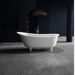 <span class=keywords><strong>Baignoire</strong></span> en pierre solide autoportante Watersion aux lignes épurées, parfaite pour les salles de bain contemporaines - Product Image 6
