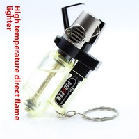 Briquet torche de soudage compact haute performance, coupe-vent, design métal-plastique, créatif, à jet direct, rechargeable au butane