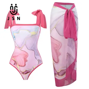 JSN 2023 Trending womens swimsuit coverups latest fashion bikini one piece bathing suit pink swimwear