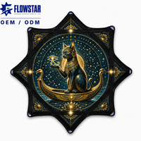 Écharpe carrée en tissu à motif étoile personnalisé, faible MOQ, impression UV, mouchoir, commande d'échantillon bienvenue, livraison en 7 jours, vente en gros pour les boutiques de cadeaux