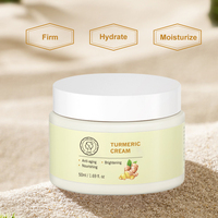 Crème pour le visage hydratante et blanchissante pour les soins de la peau de marque privée Crème pour le visage au curcuma éclaircissante élimination des taches brunes pour les femmes