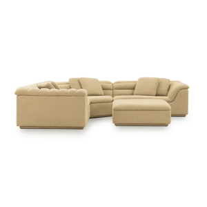 <span class=keywords><strong>Conjunto</strong></span> de sofá seccional en forma de U de madera maciza de tela de diseño Modular de lujo moderno cómodo de lujo italiano - Product Image 3