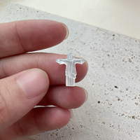 Bijoux catholiques faits à la main, pendentif Jésus en nacre, coquille blanche, collier religieux, breloque pour la fabrication de bijoux